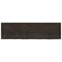 Ripiano Marrone Scuro 220x60x(2-6) cm Massello Rovere Trattato 363859