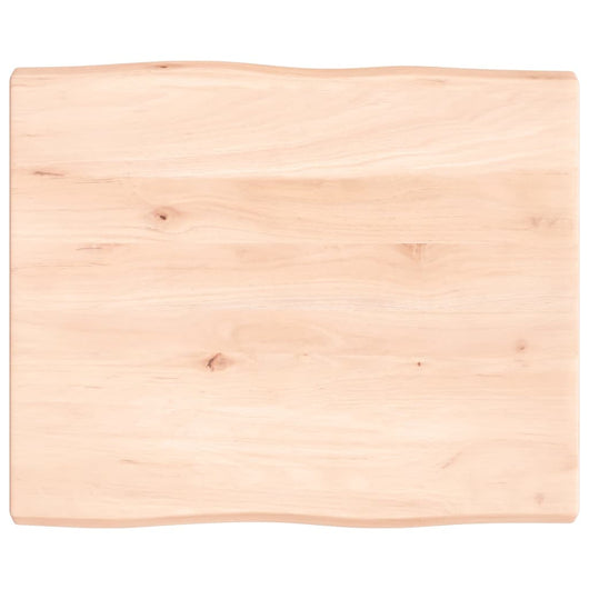 Piano per Tavolo 60x50x(2-4) cm Rovere Non Trattato Bordi Vivi 363867