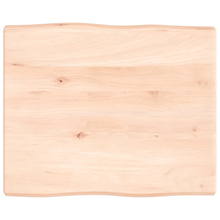 Piano per Tavolo 60x50x(2-4) cm Rovere Non Trattato Bordi Vivi