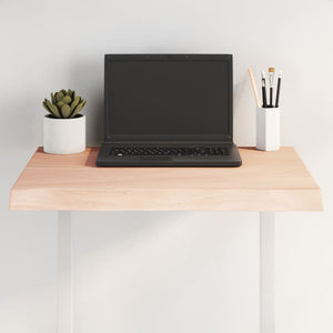 Piano per Tavolo 60x60x(2-4) cm Rovere Non Trattato Bordi Vivi 363870