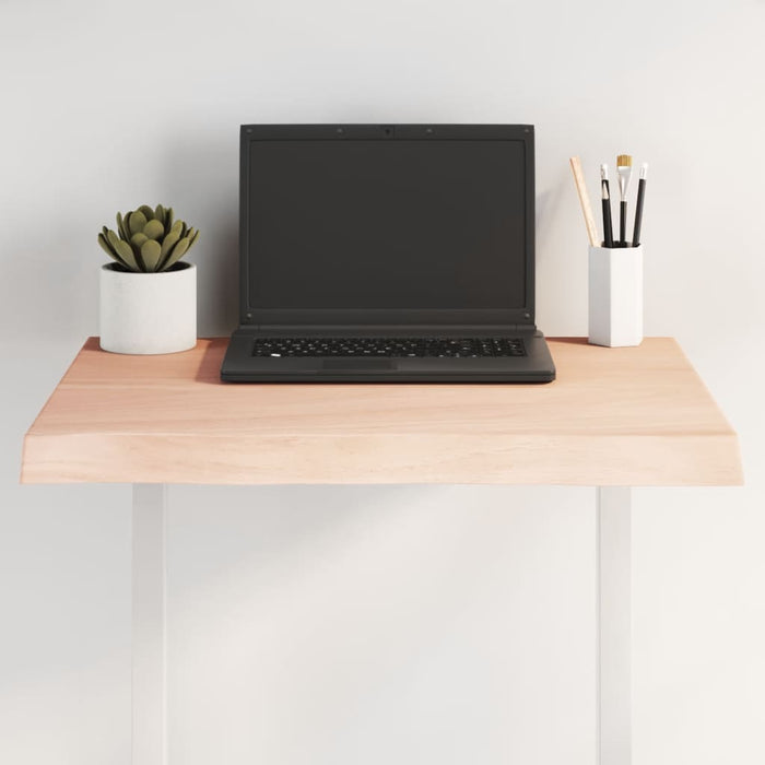 Piano per Tavolo 60x60x(2-4) cm Rovere Non Trattato Bordi Vivi 363870