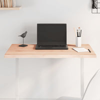 Piano per Tavolo 80x60x2 cm in Rovere Non Trattato Bordi Vivi 363878