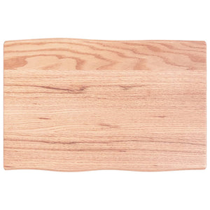 Piano Tavolo Marrone Chiaro 60x40x2 cm in Rovere Non Trattato 363929