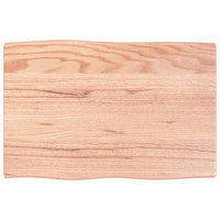 Piano Tavolo Marrone Chiaro 60x40x2 cm in Rovere Non Trattato