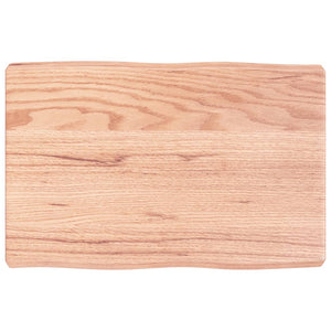 Piano Tavolo Marrone Chiaro 60x40x(2-6) cm Rovere Non Trattatocod mxl 80423