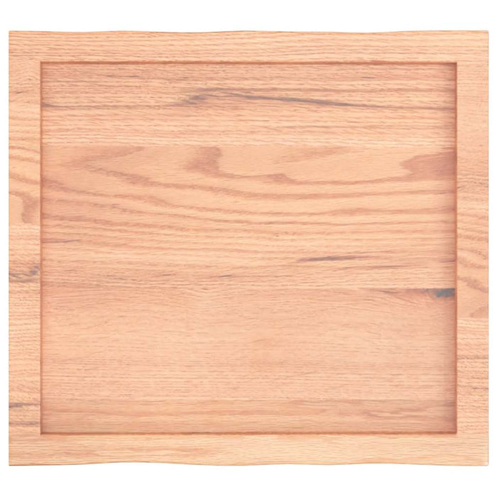 Piano Tavolo Marrone Chiaro 60x50x(2-6) cm Rovere Non Trattato 363934