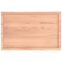 Piano Tavolo Marrone Chiaro 100x60x(2-6) cm Rovere Non Trattato 363955