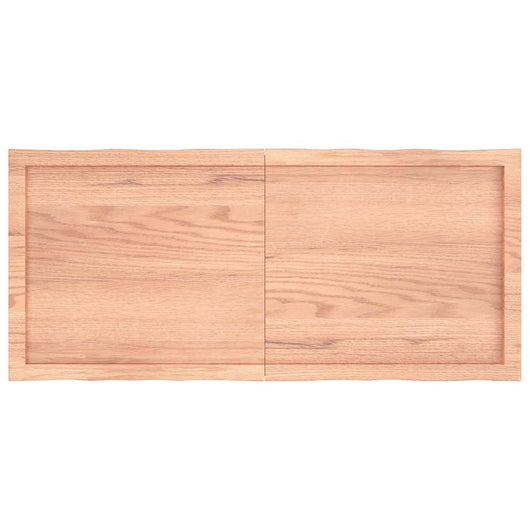 Piano Tavolo Marrone Chiaro 120x50x(2-4) cm Rovere Non Trattato 363958