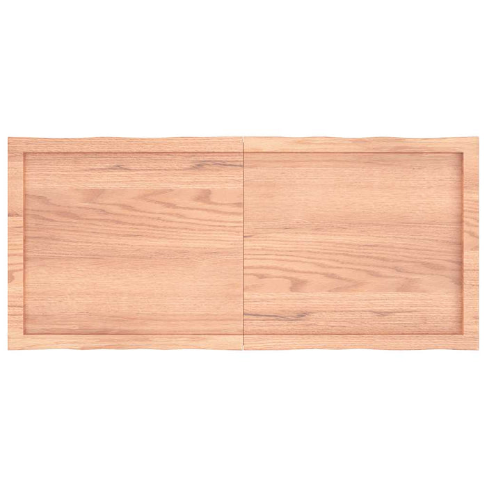 Piano Tavolo Marrone Chiaro 120x50x(2-4) cm Rovere Non Trattato 363958