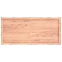 Piano Tavolo Marrone Chiaro 120x50x(2-6) cm Rovere Non Trattato 363959