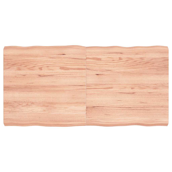 Piano Tavolo Marrone Chiaro 120x60x(2-6) cm Rovere Non Trattatocod mxl 119647