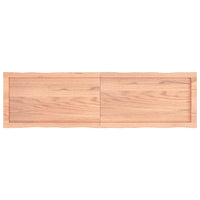 vidaXL Piano Tavolo Marrone Chiaro 140x40x(2-4) cm Rovere Non Trattato