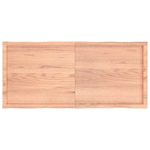 Piano Tavolo Marrone Chiaro 140x60x(2-4) cm Rovere Non Trattato 363966