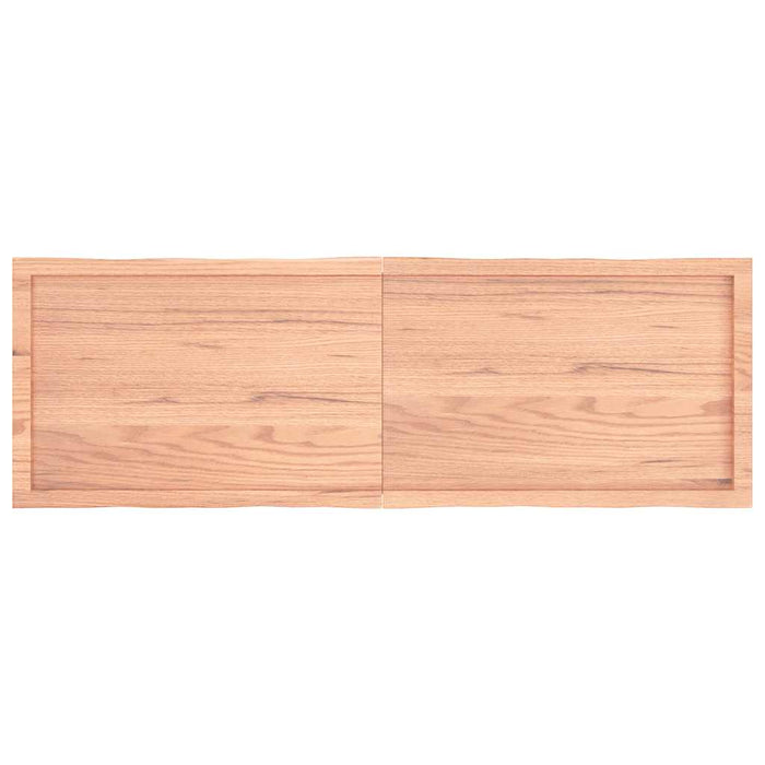 Piano Tavolo Marrone Chiaro 160x50x(2-6) cm Rovere Non Trattato 363971