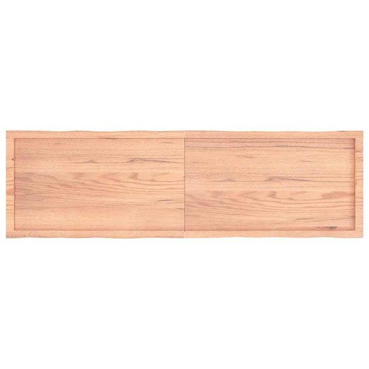 Piano Tavolo Marrone Chiaro 180x50x(2-6) cm Rovere Non Trattato 363977