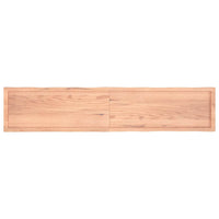 Piano Tavolo Marrone Chiaro 200x40x(2-6) cm Rovere Non Trattato