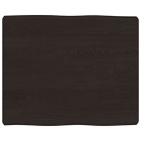 Piano Tavolo Marrone Scuro 60x50x(2-6)cm in Rovere Non Trattato 364000