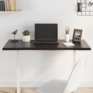 Piano Tavolo Marrone Scuro 100x40x2 cm in Rovere Non Trattato 364013