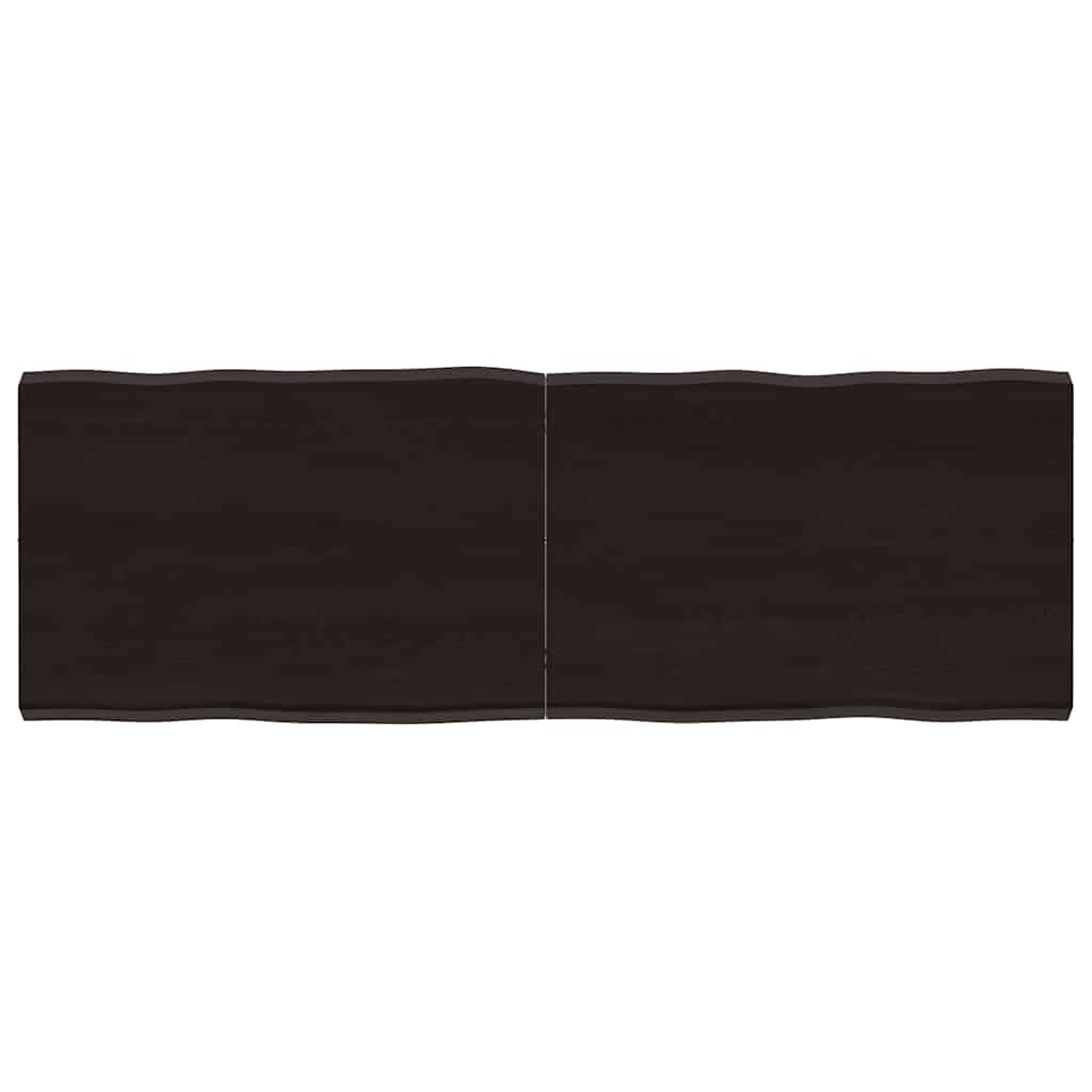 Piano Tavolo Marrone Scuro 120x40x(2-4)cm Rovere Non Trattatocod mxl 127504