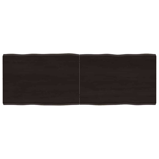 Piano Tavolo Marrone Scuro 120x40x(2-4)cm Rovere Non Trattatocod mxl 127504