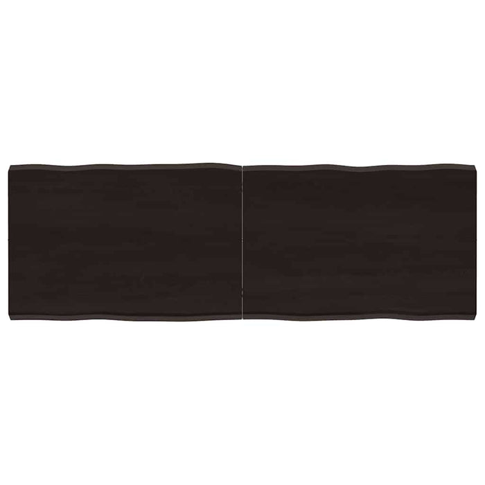 Piano Tavolo Marrone Scuro 120x40x(2-4)cm Rovere Non Trattatocod mxl 127504