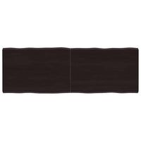 Piano Tavolo Marrone Scuro 120x40x(2-4)cm Rovere Non Trattatocod mxl 127504