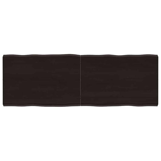 Piano Tavolo Marrone Scuro 120x40x(2-4)cm Rovere Non Trattatocod mxl 127504