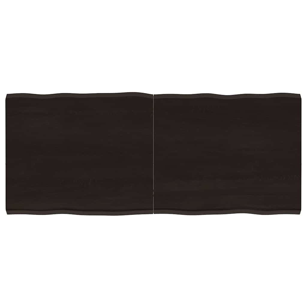 Piano Tavolo Marrone Scuro 120x50x(2-4)cm Rovere Non Trattatocod mxl 79138