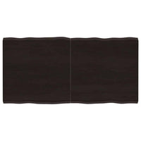 Piano Tavolo Marrone Scuro 120x60x(2-4)cm Rovere Non Trattatocod mxl 79284