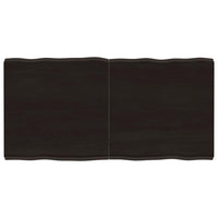 Piano Tavolo Marrone Scuro 120x60x(2-6)cm Rovere Non Trattatocod mxl 103996