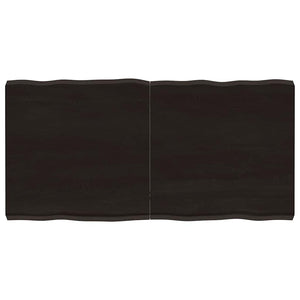 Piano Tavolo Marrone Scuro 120x60x(2-6)cm Rovere Non Trattatocod mxl 103996