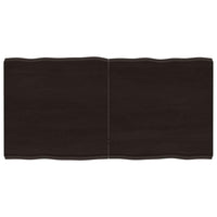 Piano Tavolo Marrone Scuro 120x60x(2-6)cm Rovere Non Trattatocod mxl 103996