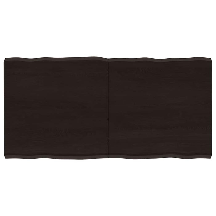 Piano Tavolo Marrone Scuro 120x60x(2-6)cm Rovere Non Trattatocod mxl 103996