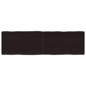 Piano Tavolo Marrone Scuro 140x40x(2-6)cm Rovere Non Trattatocod mxl 128676