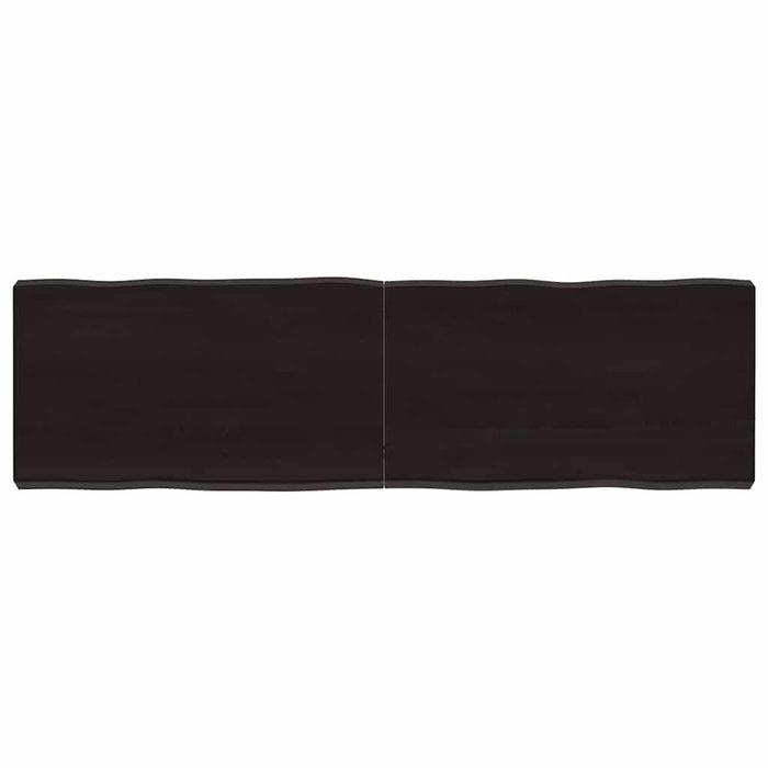 Piano Tavolo Marrone Scuro 140x40x(2-6)cm Rovere Non Trattatocod mxl 128676