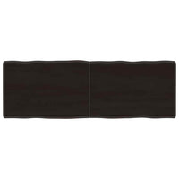 Piano Tavolo Marrone Scuro 140x50x(2-4) cm Rovere Non Trattatocod mxl 79339