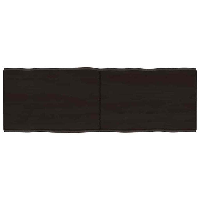 Piano Tavolo Marrone Scuro 140x50x(2-4) cm Rovere Non Trattatocod mxl 79339