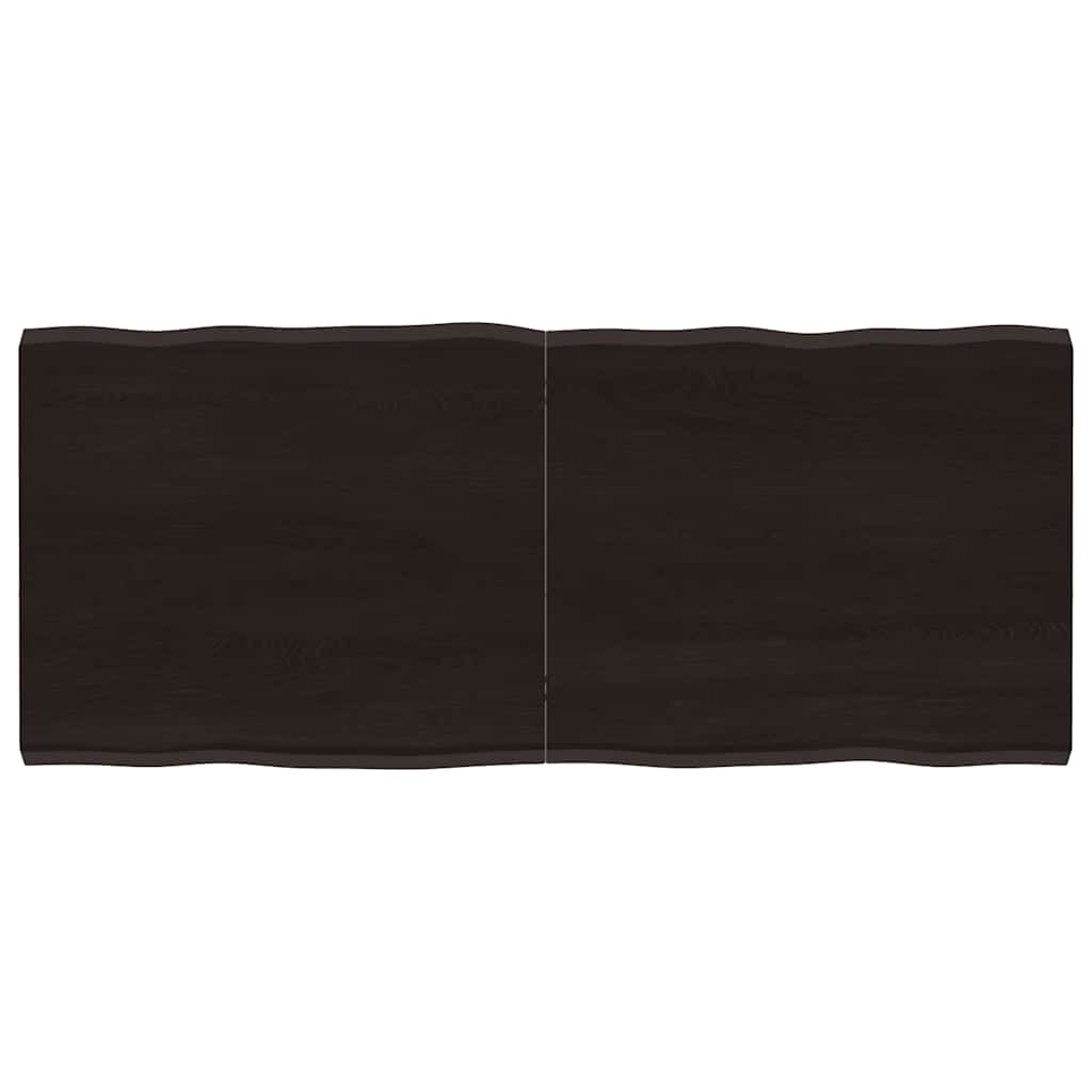 Piano Tavolo Marrone Scuro 140x60x(2-4)cm Rovere Non Trattatocod mxl 79413