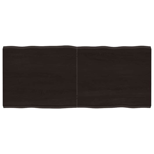 Piano Tavolo Marrone Scuro 140x60x(2-4)cm Rovere Non Trattatocod mxl 79413