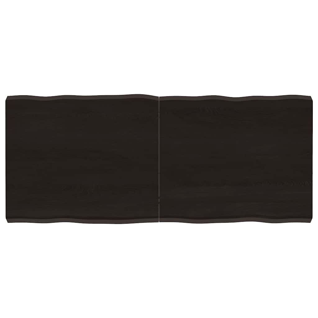 Piano Tavolo Marrone Scuro 140x60x(2-6)cm Rovere Non Trattatocod mxl 104351