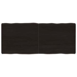 Piano Tavolo Marrone Scuro 140x60x(2-6)cm Rovere Non Trattatocod mxl 104351