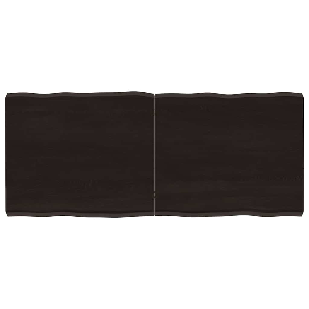 Piano Tavolo Marrone Scuro 140x60x(2-6)cm Rovere Non Trattatocod mxl 104351