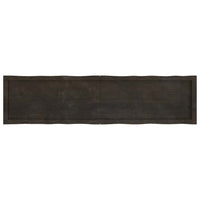 Piano Tavolo Marrone Scuro 160x40x(2-4)cm Rovere Non Trattato 364034