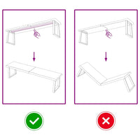 vidaXL Piano Tavolo Marrone Scuro 160x40x(2-6)cm Rovere Non Trattato