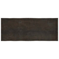 Piano Tavolo Marrone Scuro 160x60x(2-4)cm Rovere Non Trattato 364038