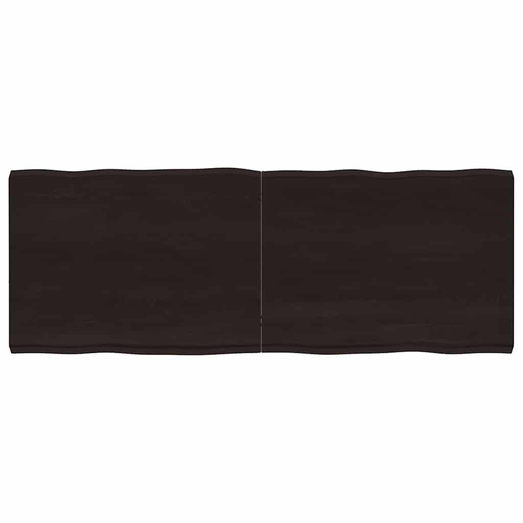 Piano Tavolo Marrone Scuro 160x60x(2-6) cm Rovere Non Trattatocod mxl 80827