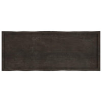 Piano Tavolo Marrone Scuro 160x60x(2-6) cm Rovere Non Trattato 364039