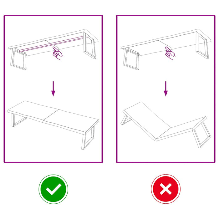 Piano Tavolo Marrone Scuro 180x50x(2-6)cm Rovere Non Trattato 364043