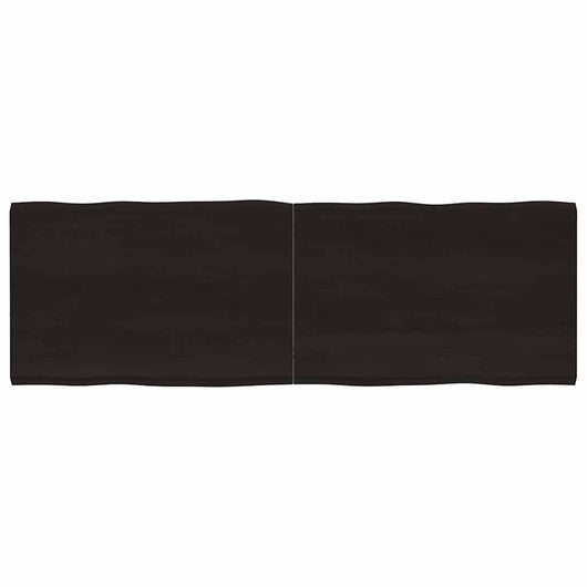 Piano Tavolo Marrone Scuro 180x60x(2-4)cm Rovere Non Trattatocod mxl 103655