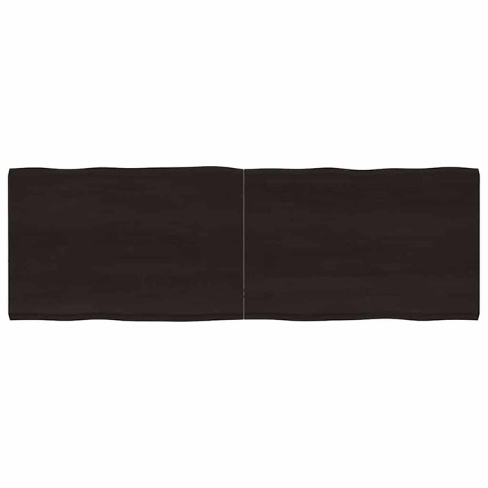 Piano Tavolo Marrone Scuro 180x60x(2-4)cm Rovere Non Trattatocod mxl 103655